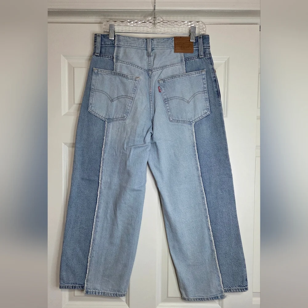 Levi's Premium Two-Tone Recrafted Baggy Dad Jeans - Size 28 - Picture 3 of 13